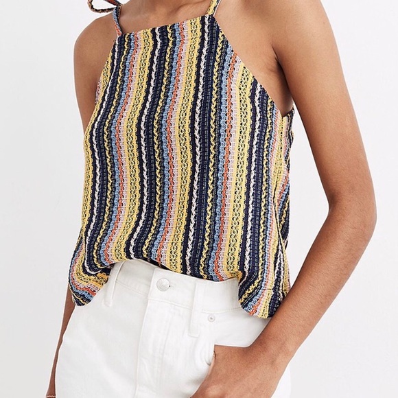 Madewell Tops - Madewell Crochet Stripe Texture & Thread Top